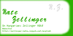 mate zellinger business card